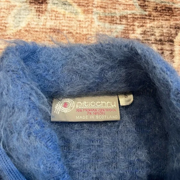 Pitlochry Scotland Mohair & Wool Sweater Cardigan - Picture 2 of 3